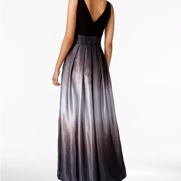 Ombré Satin Bow Sash Gown - Picture 2 of 3